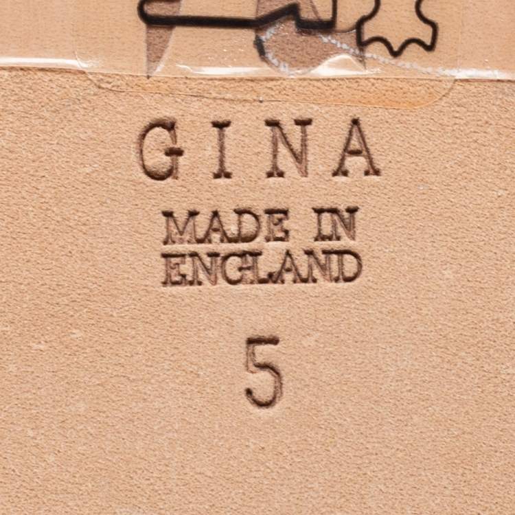 Pre Owned Gina Silver Glitter Embellished Ballet Flats Size 38