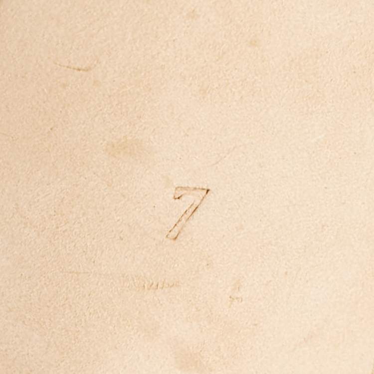 Pre Owned Gina Grey Leather Crystal Embellished Ankle Strap Sandals Size 40