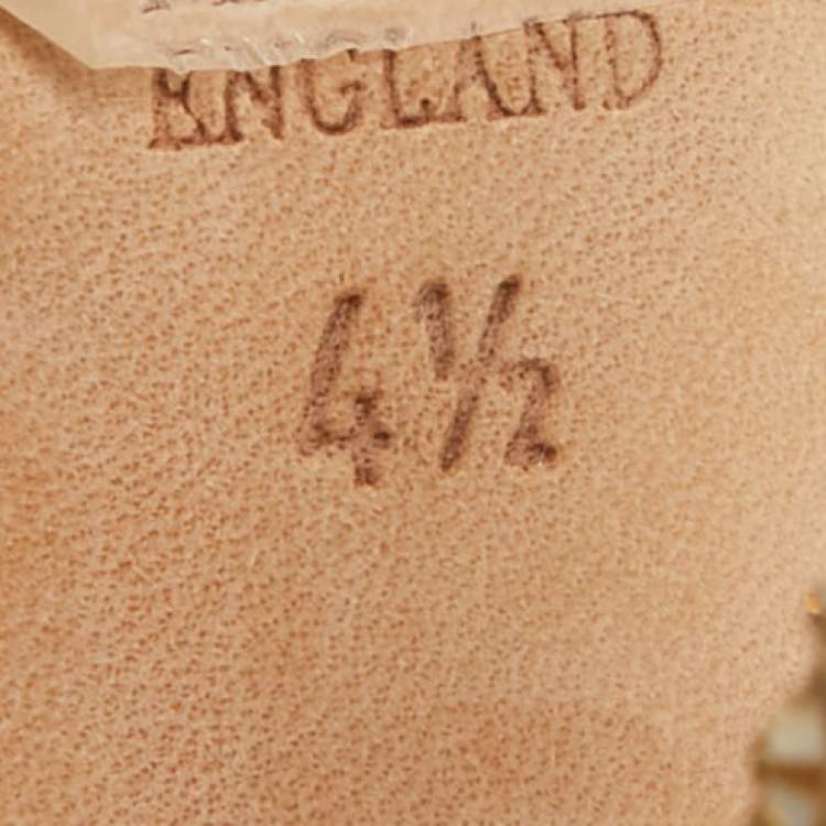 Pre Owned Gina Gold Crystal Embellished Satin Slingback Sandals Size 37.5