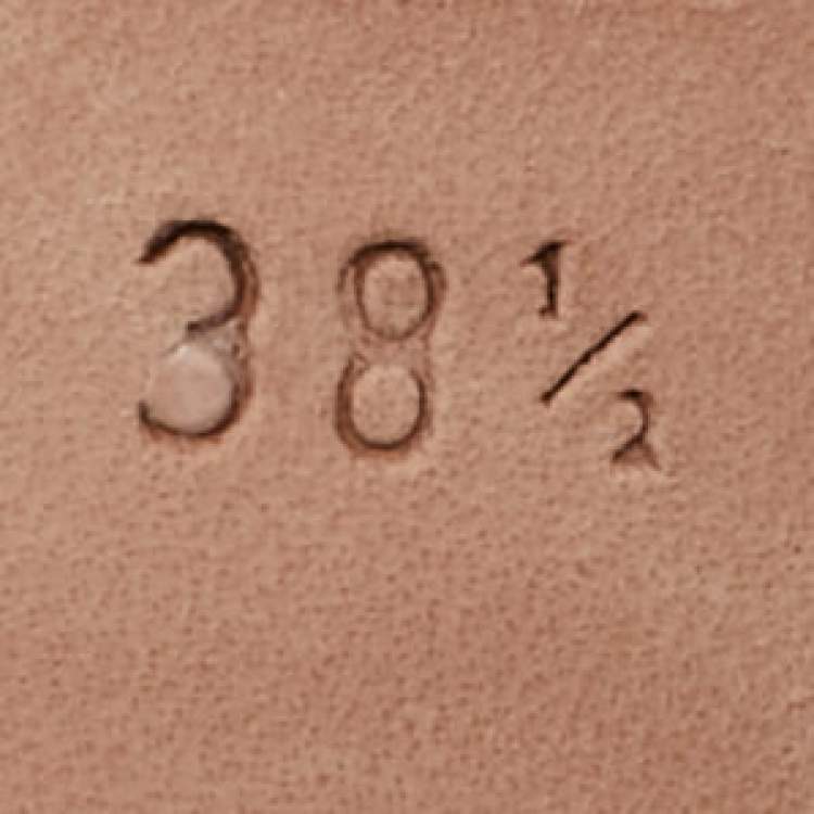 Pre Owned Gina Black Croc Embossed Patent Leather Crystal Block Heel Slide Sandals Size 38.5