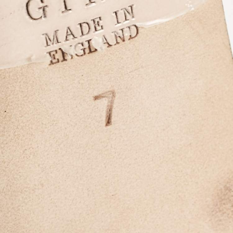 مملوكة مسبقًا Gina Silver Crystal Embellished Leather Open Toe Sandals Size 40