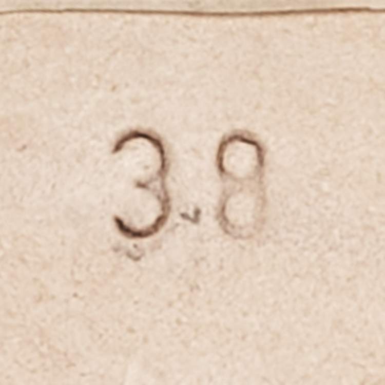 Pre Owned Gina Green Croc Embossed Patent Leather Loren Slide Flats Size 38