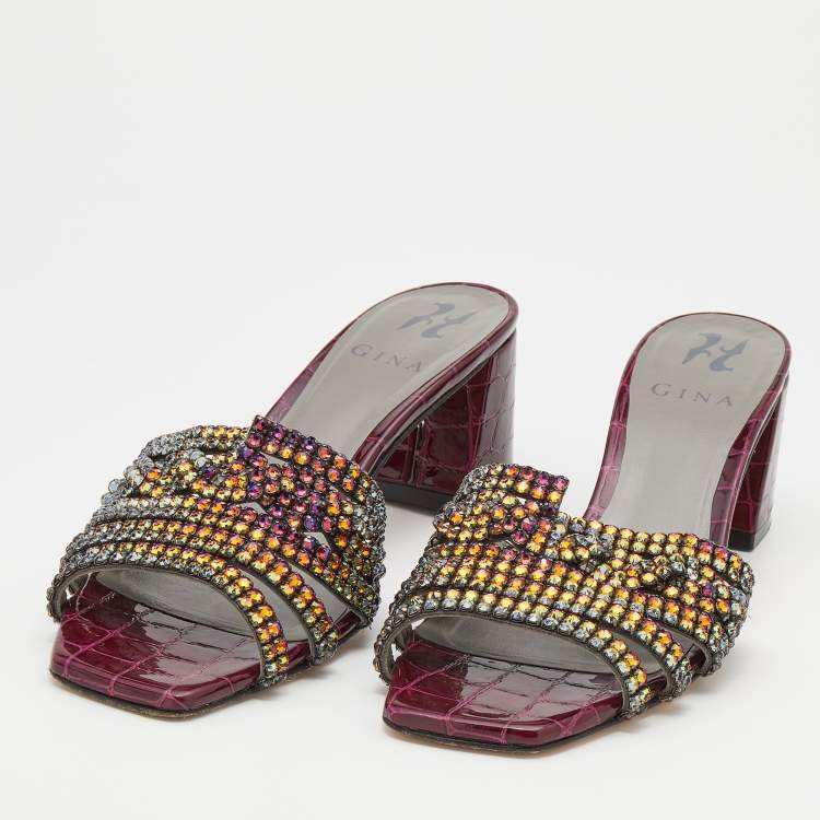 Women Platform Slides Luxury Designer Sandals Multicolor Black