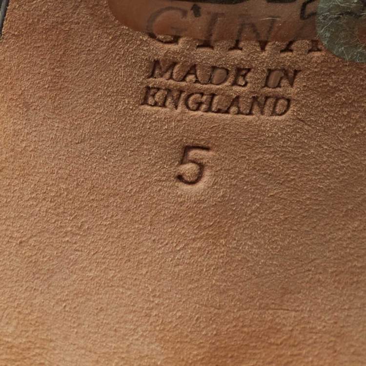 مملوكة مسبقًا Gina Black Patent Leather Crystal Embellished Slingback Sandals Size 38