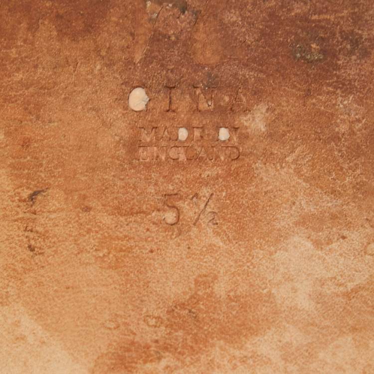 Pre Owned Gina Black Crystal Embellished Patent Leather Thong Flats Size 38.5