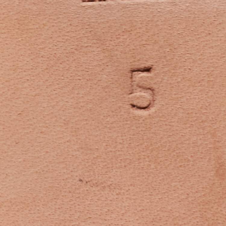 Pre Owned Gina Dark Brown Crystal Embellished Leather Slide Sandals Size 38