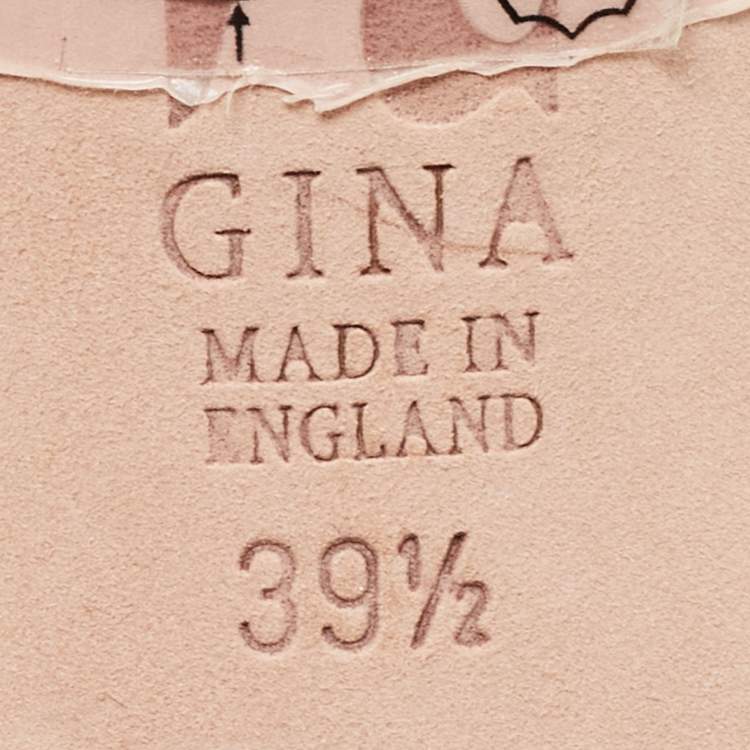 مملوكة مسبقًا Gina Brown Satin Crystal Embellished Mules Size 39.5