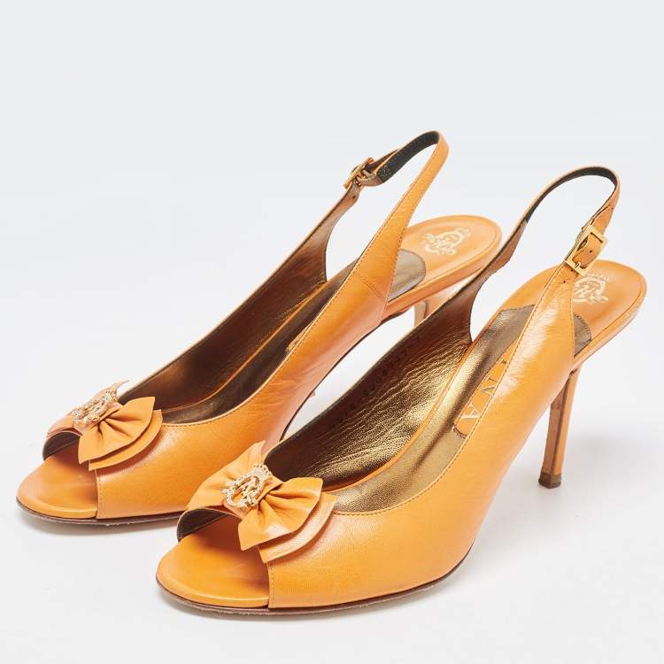 Orange 2025 slingback heels