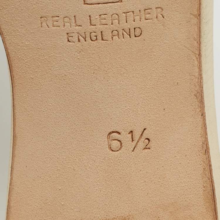 Pre Owned Gina Gold Crystal Embellished Leather Knotted Slide Sandals Size 39.5