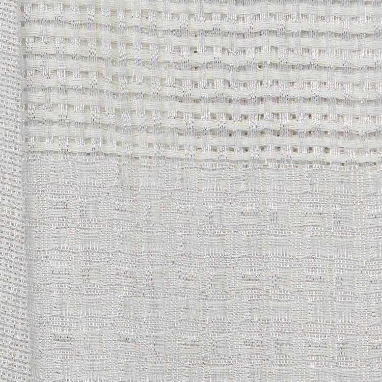 Pre Owned Giorgio Armani Grey Lurex Knit Wool Scarf 