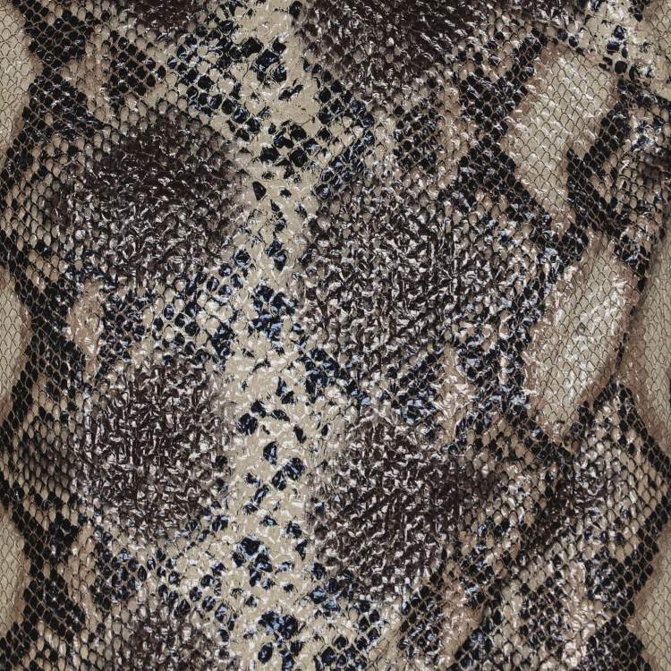 Pre Owned Giorgio Armani Multicolor Faux Python Hoodie Jacket S