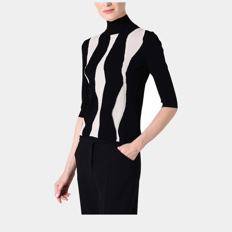 Pre Owned Giorgio Armani Viscose Turtleneck 44