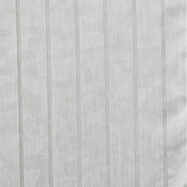 Pre Owned Giorgio Armani Grey Stripe Pattern Silk Blend Stole