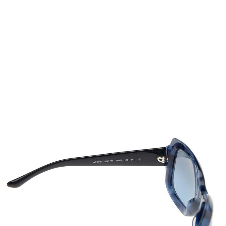 مملوكة مسبقًا Giorgio Armani Blue Havanna/Blue AR8002 Rectangle Sunglasses