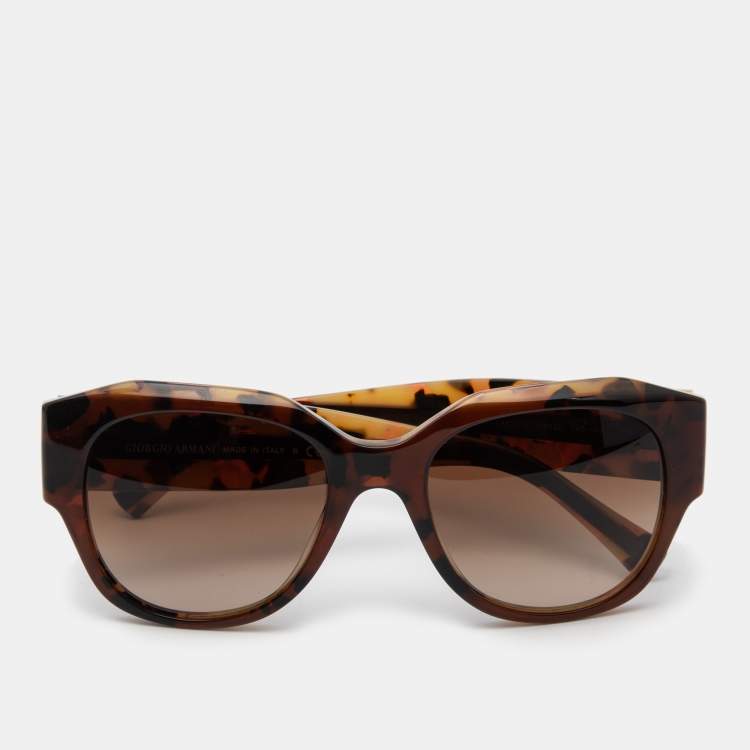 Pre Owned Giorgio Armani Tortoise Frame AR8140 Oversized Sunglasses