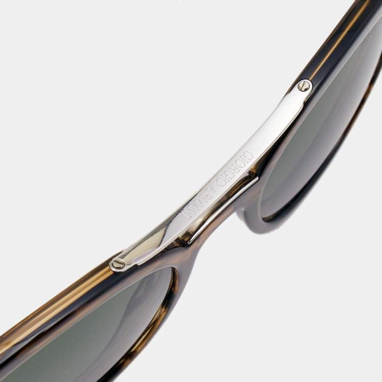 Pre Owned Giorgio Armani Havana/Grey AR8007 Oval Sunglasses