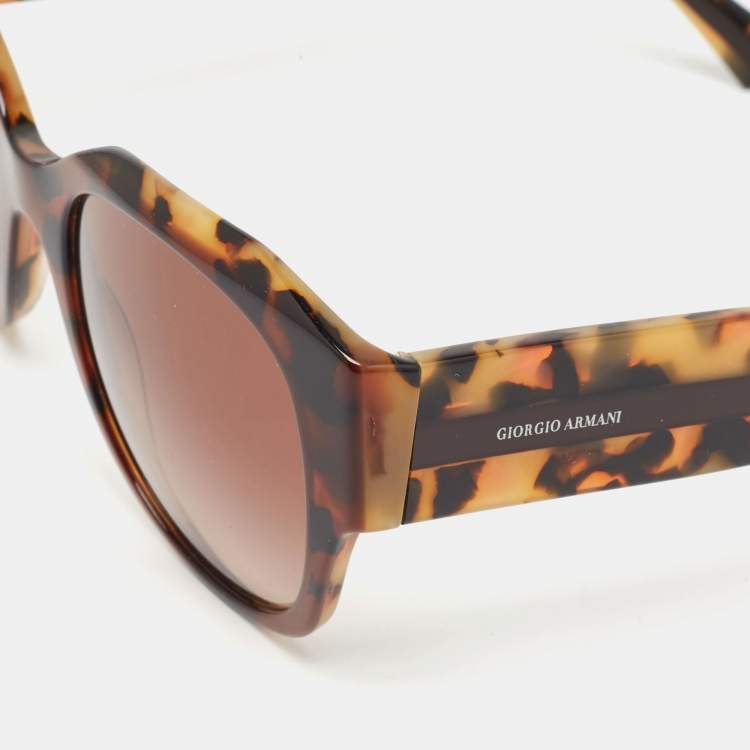 Pre Owned Giorgio Armani Tortoise Frame AR8140 Aviator Sunglasses