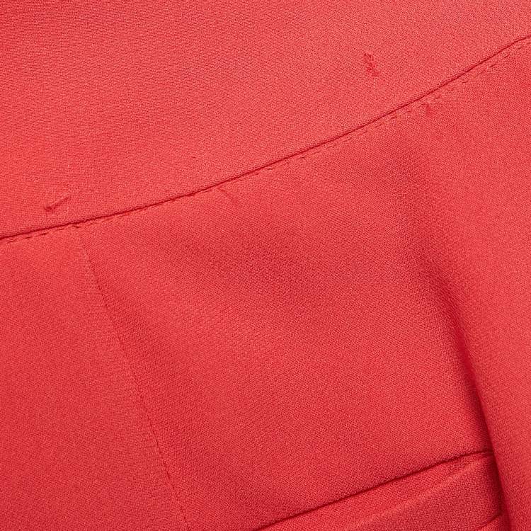 Pre Owned Giorgio Armani Pink Silk Pleated Trousers S