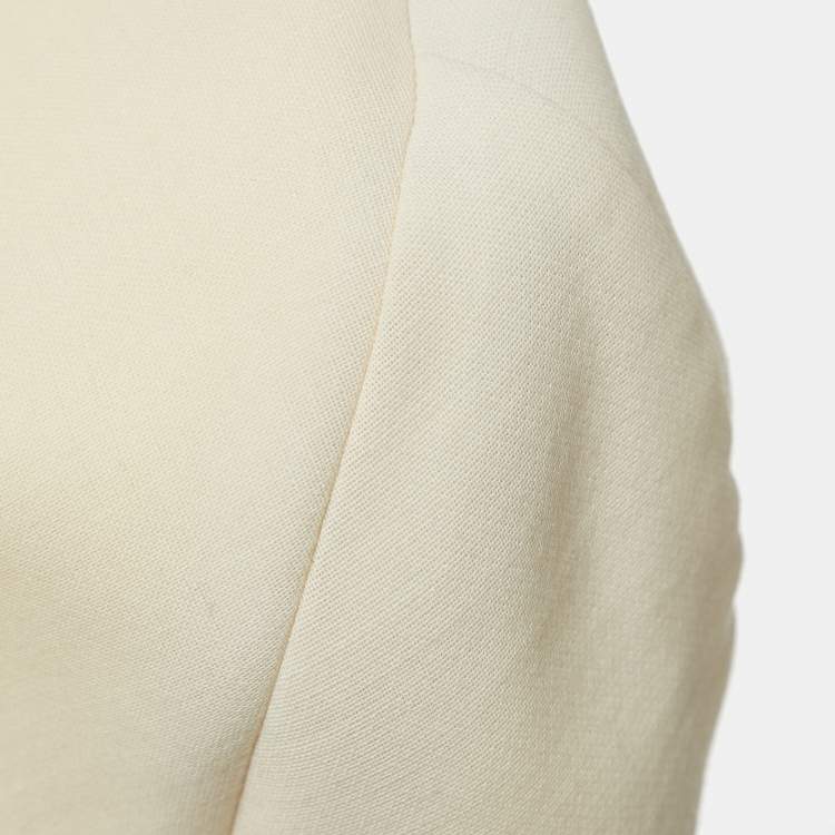 Pre Owned Giorgio Armani Cream Virgin Wool Pantsuit M 