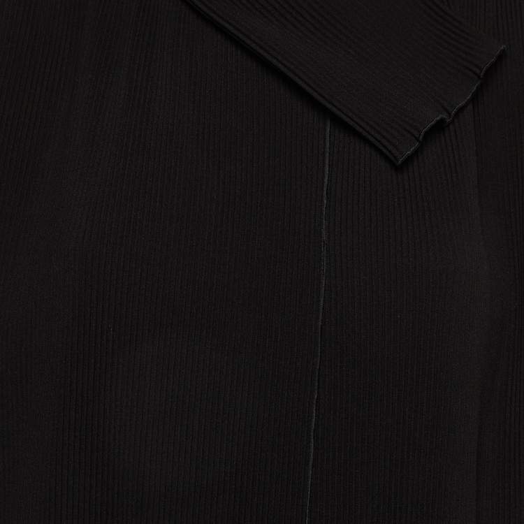 Pre Owned Giorgio Armani Black Plisse Jacket L