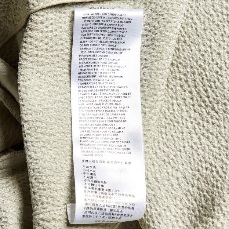 Pre Owned Giorgio Armani Black Textured Crepe Single Breasted Coat L