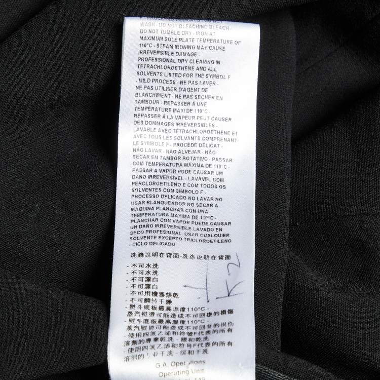 Pre Owned Giorgio Armani Black Crepe Trousers L