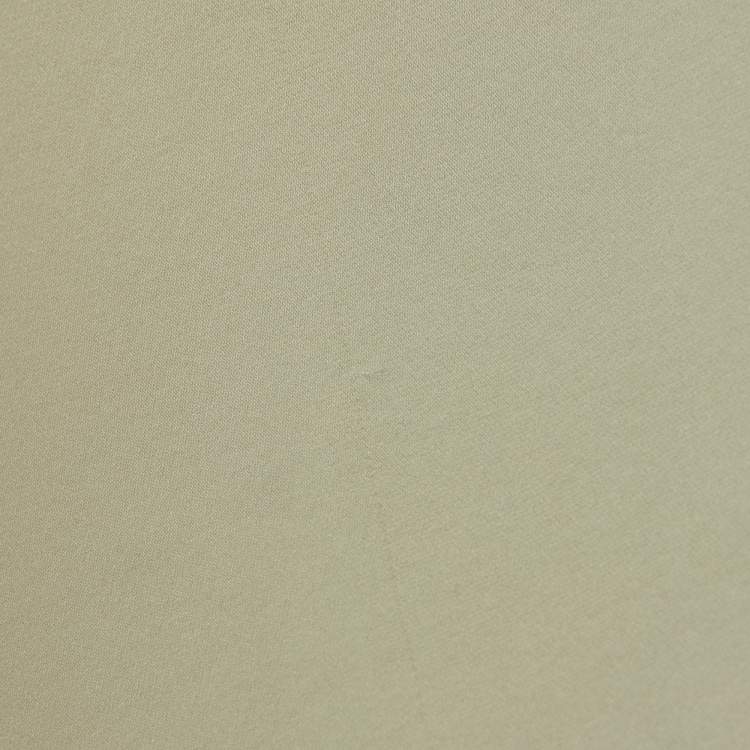 Pre Owned Giorgio Armani Cream Silk Double Cuff Blouse L