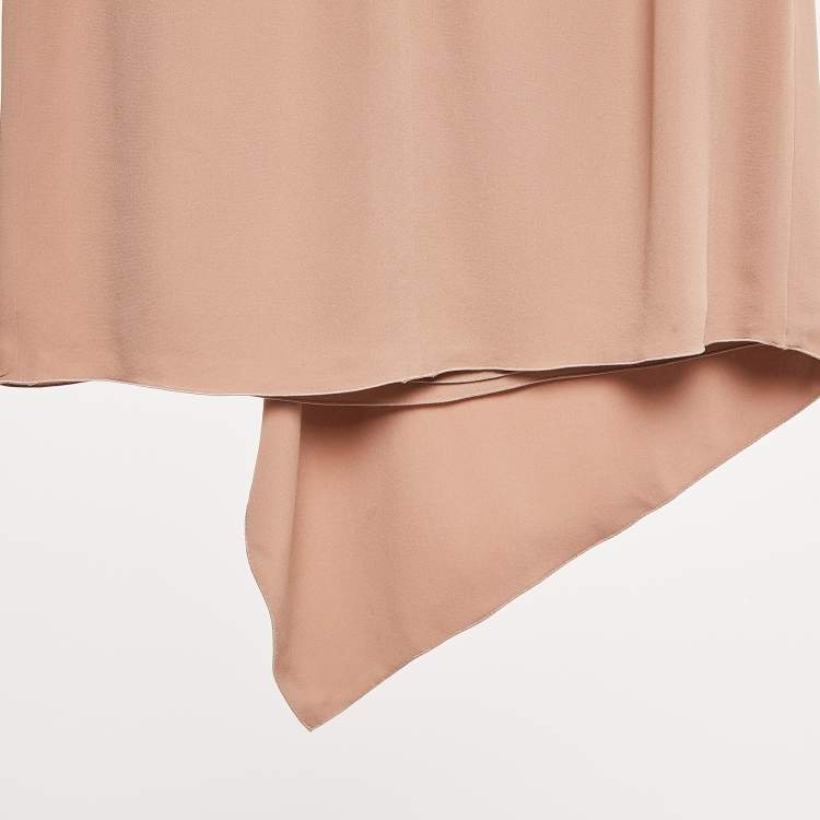 Pre Owned Giorgio Armani Copper Pink Silk Sleeveless Short Dress M