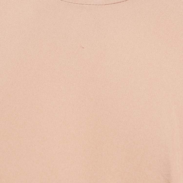 Pre Owned Giorgio Armani Copper Pink Silk Sleeveless Short Dress M