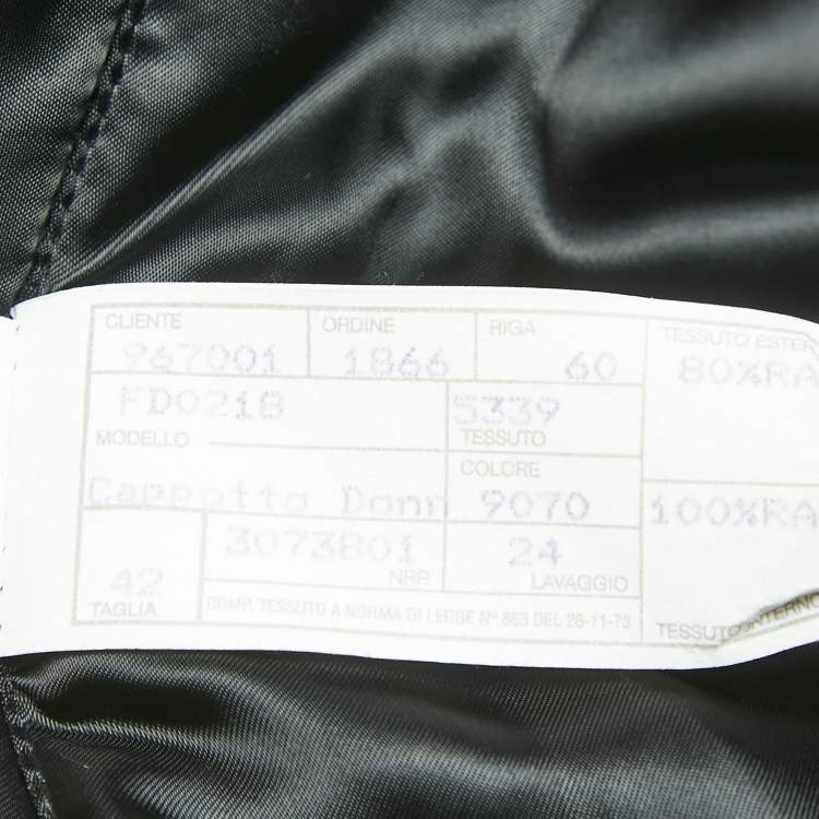 Pre Owned Giorgio Armani Blue Textured Velvet Coat M