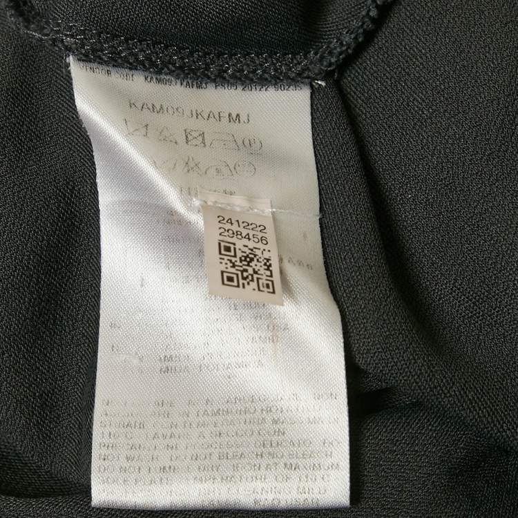 Pre Owned Giorgio Armani Grey Jersey Ruched Top M