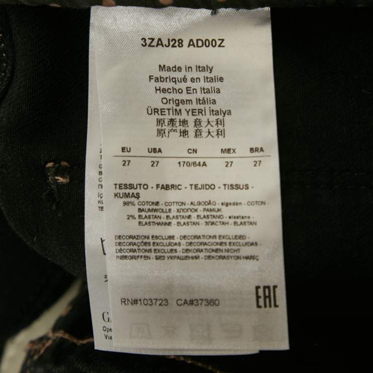 مملوكة مسبقًا Giorgio Armani Dark Blue Denim Slim Fit Jeans M