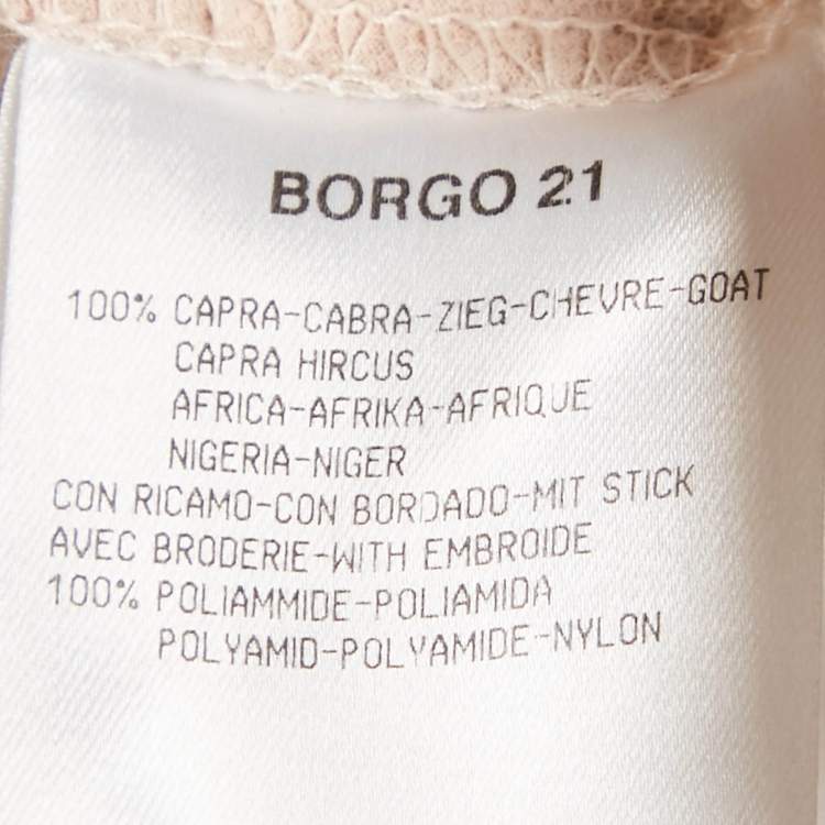 Pre Owned Giorgio Armani Pink Suede and Tulle Zip-Up Jacket S