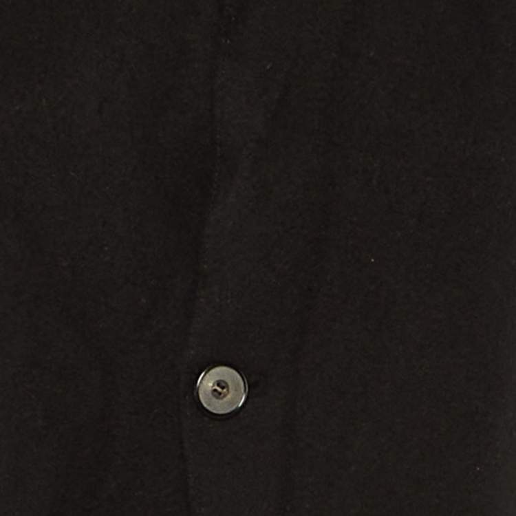 Pre Owned Giorgio Armani Black Wool Pocket Front Jacket XL