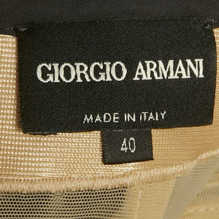 Pre Owned Giorgio Armani Grey Silk Strapless Mini Dress S