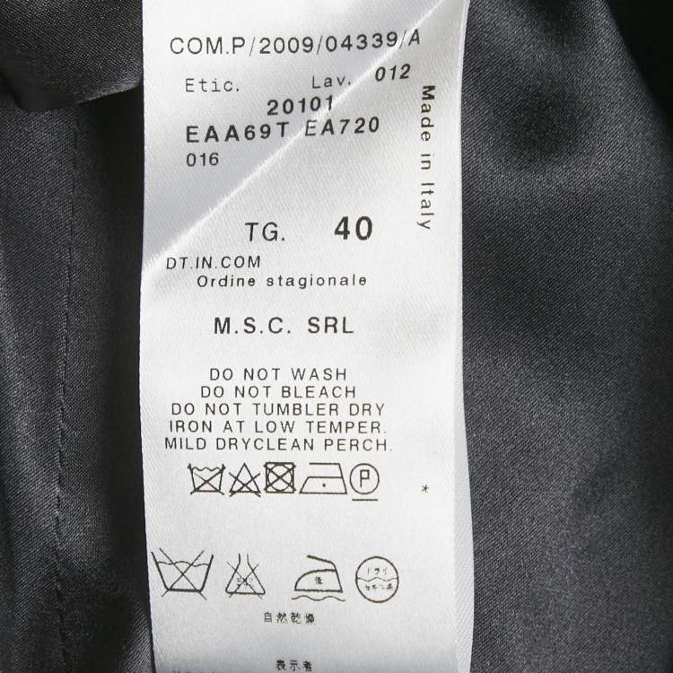 Pre Owned Giorgio Armani Grey Silk Strapless Mini Dress S