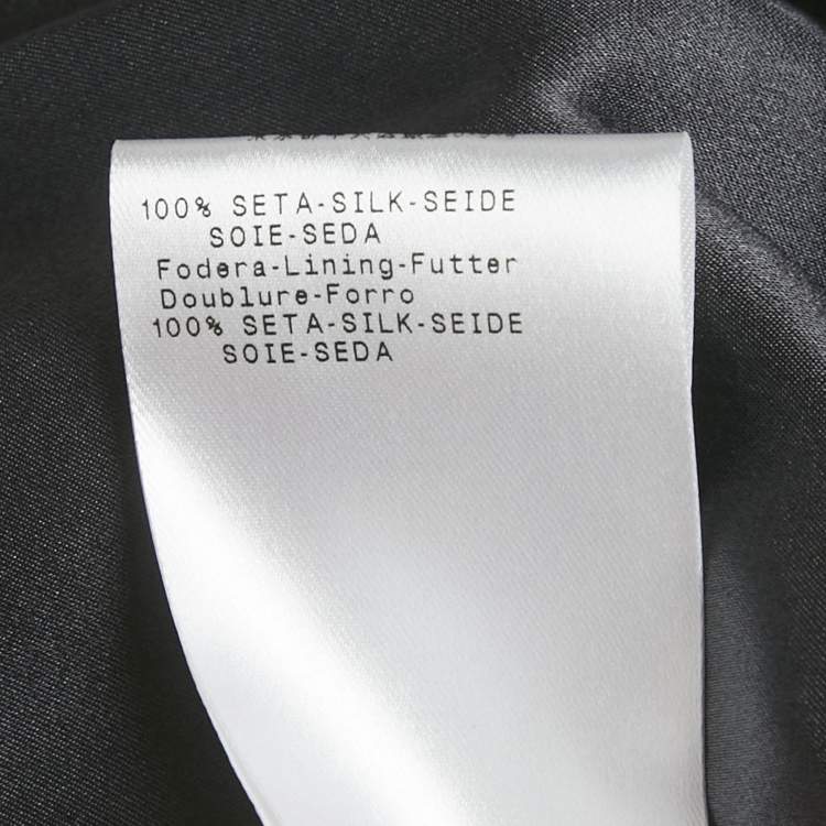 Pre Owned Giorgio Armani Grey Silk Strapless Mini Dress S