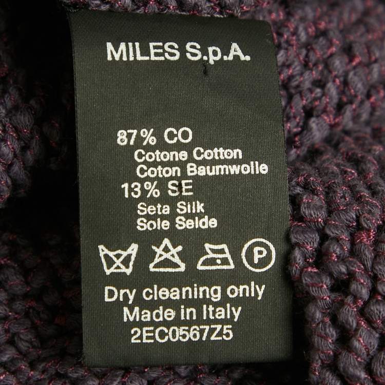 Pre Owned Giorgio Armani Purple Cotton & Silk Sleeveless Tank Top M