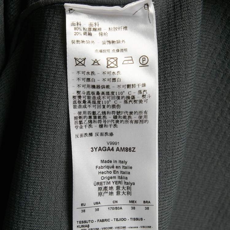 Pre Owned Giorgio Armani Navy Blue Stretch Knit Jacket S