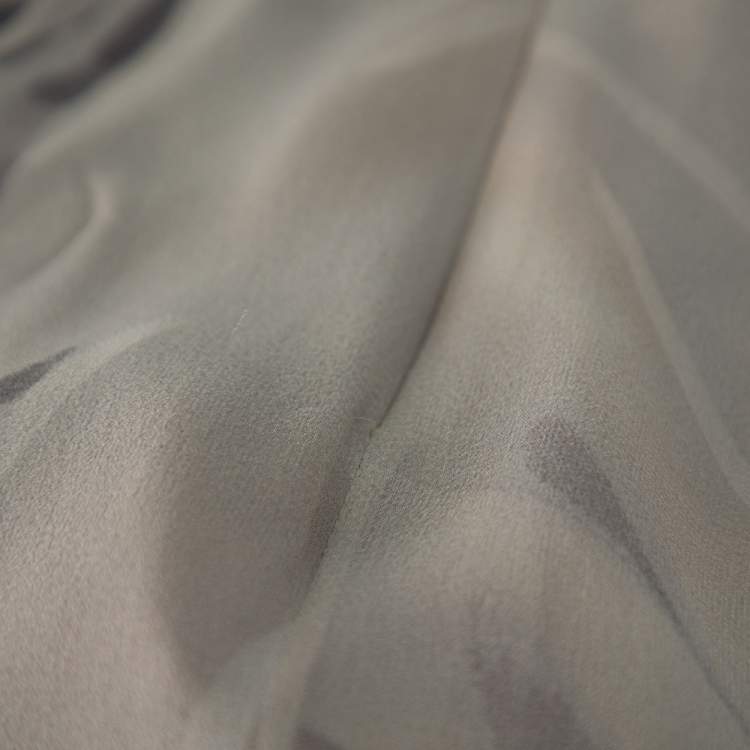 Pre Owned Giorgio Armani Pale Grey Printed Silk Kaftan Blouse S