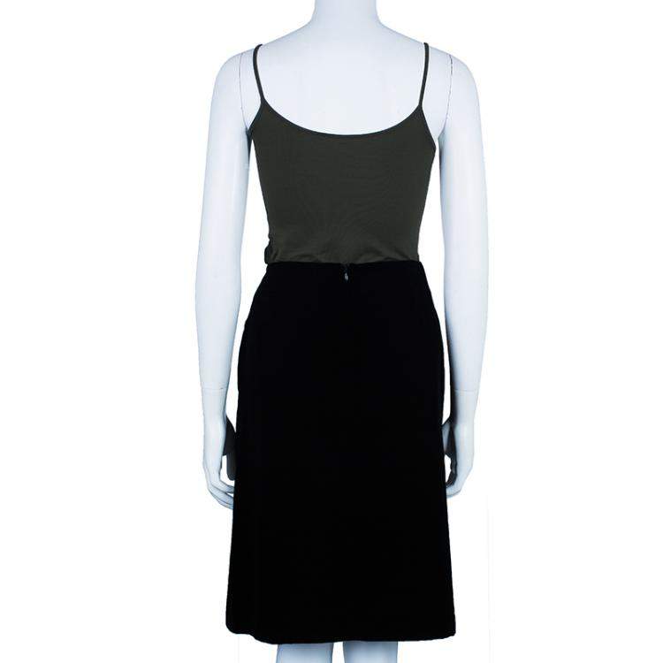 Pre Owned Giorgio Armani Black Velvet Skirt M