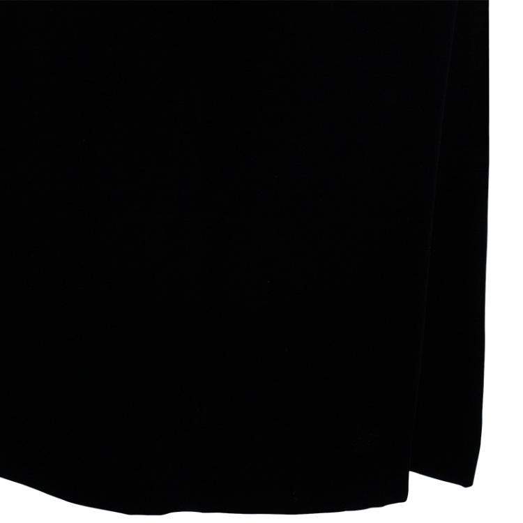 Pre Owned Giorgio Armani Black Velvet Skirt M