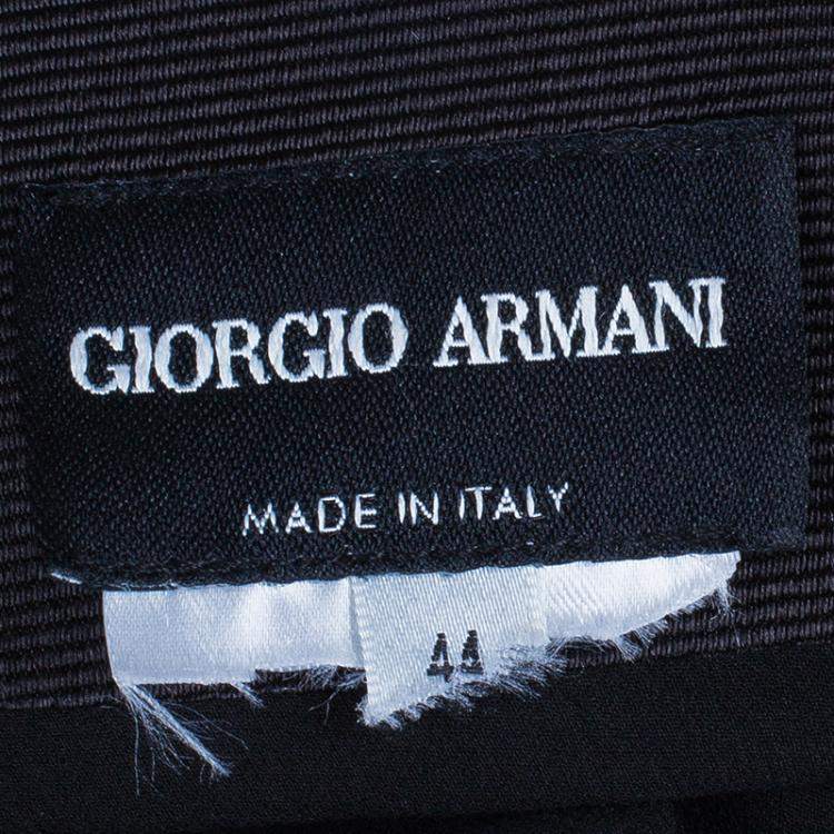 Pre Owned Giorgio Armani Black Velvet Skirt M