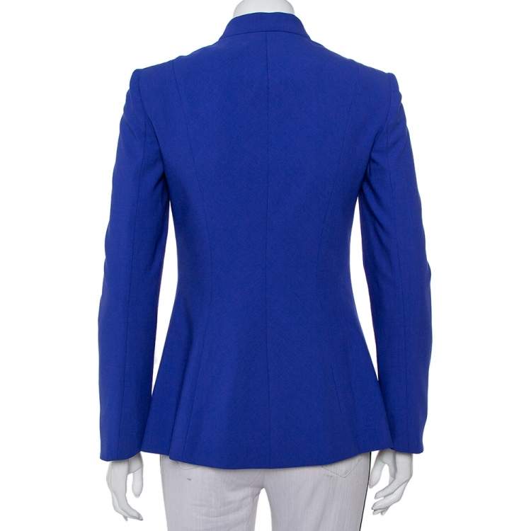 Pre Owned Giorgio Armani Purple Wool Button Front Jacket M