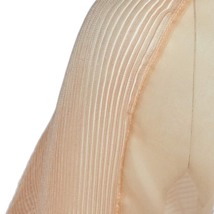 Pre Owned Giorgio Armani Light Pink Plisse Silk Shrug (One Size)