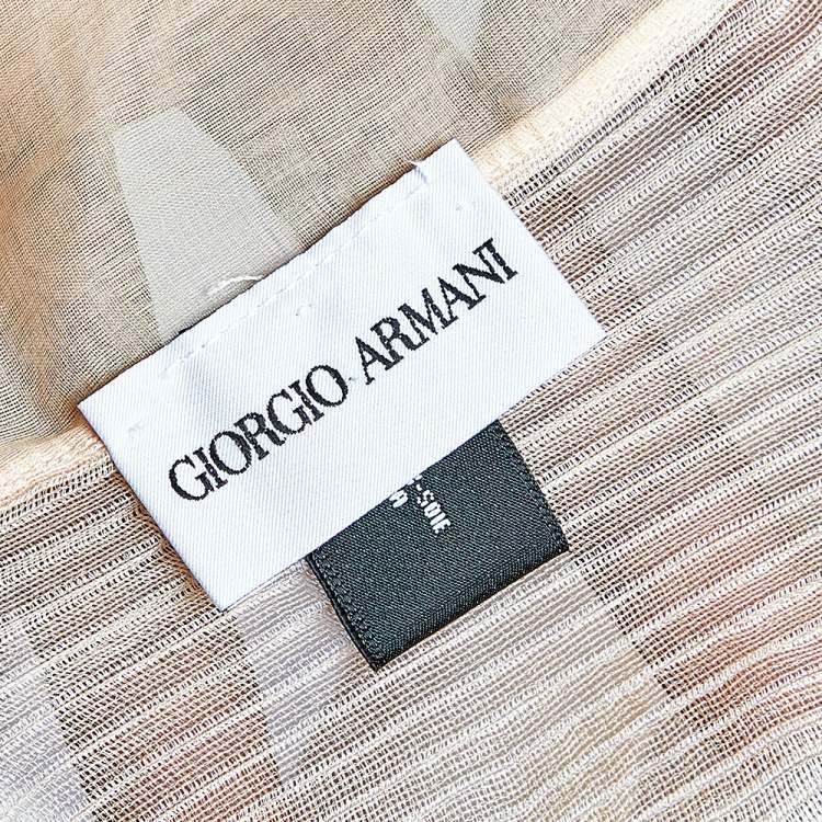 Pre Owned Giorgio Armani Light Pink Plisse Silk Shrug (One Size)