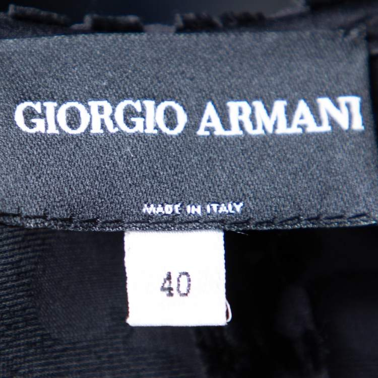 Pre Owned Giorgio Armani Devore Long Sleeve Top S