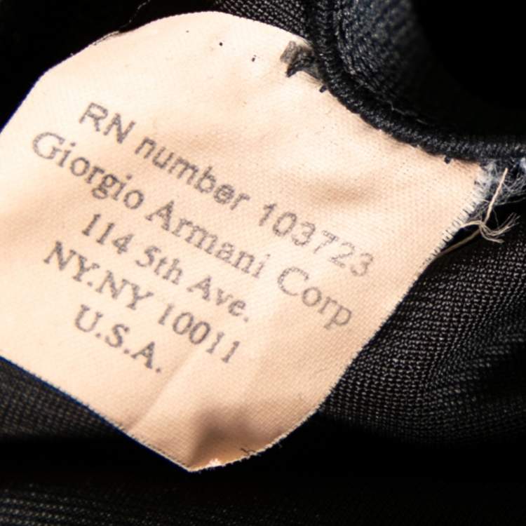 Pre Owned Giorgio Armani Black Velvet Trouser M