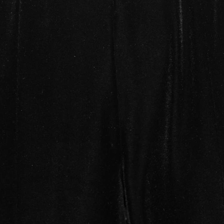 Pre Owned Giorgio Armani Black Velvet Trouser M