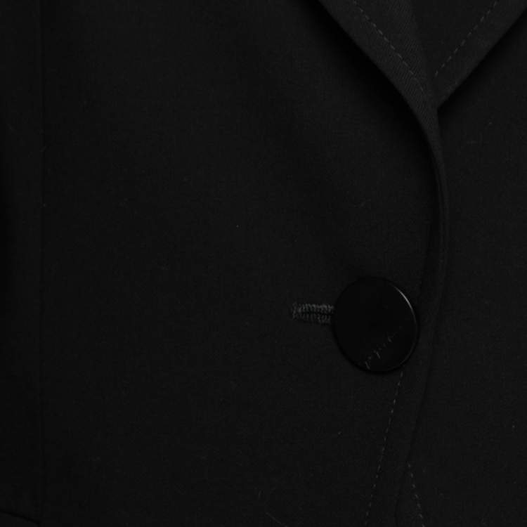 Pre Owned Giorgio Armani Black Wool Single Breasted Blazer S